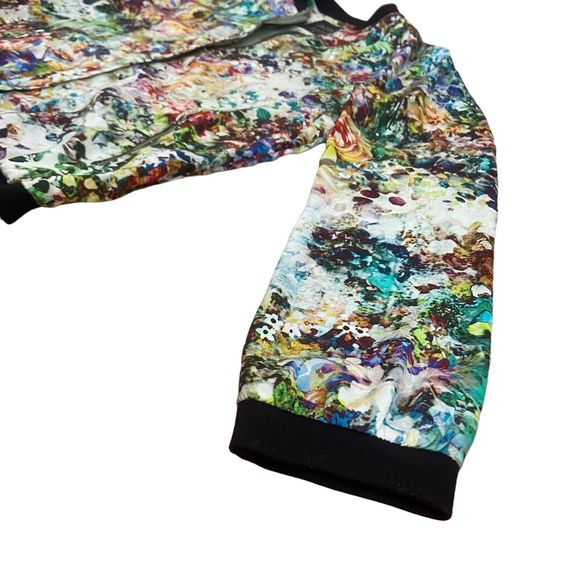 Zara Trafaluc Lightweight Bomber Jacket Size S Small Multicolored Floral Print - Picture 6 of 14
